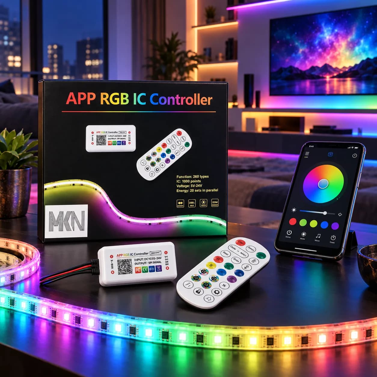 MKN RGB IC Controller for LED Strips, 5V–24V