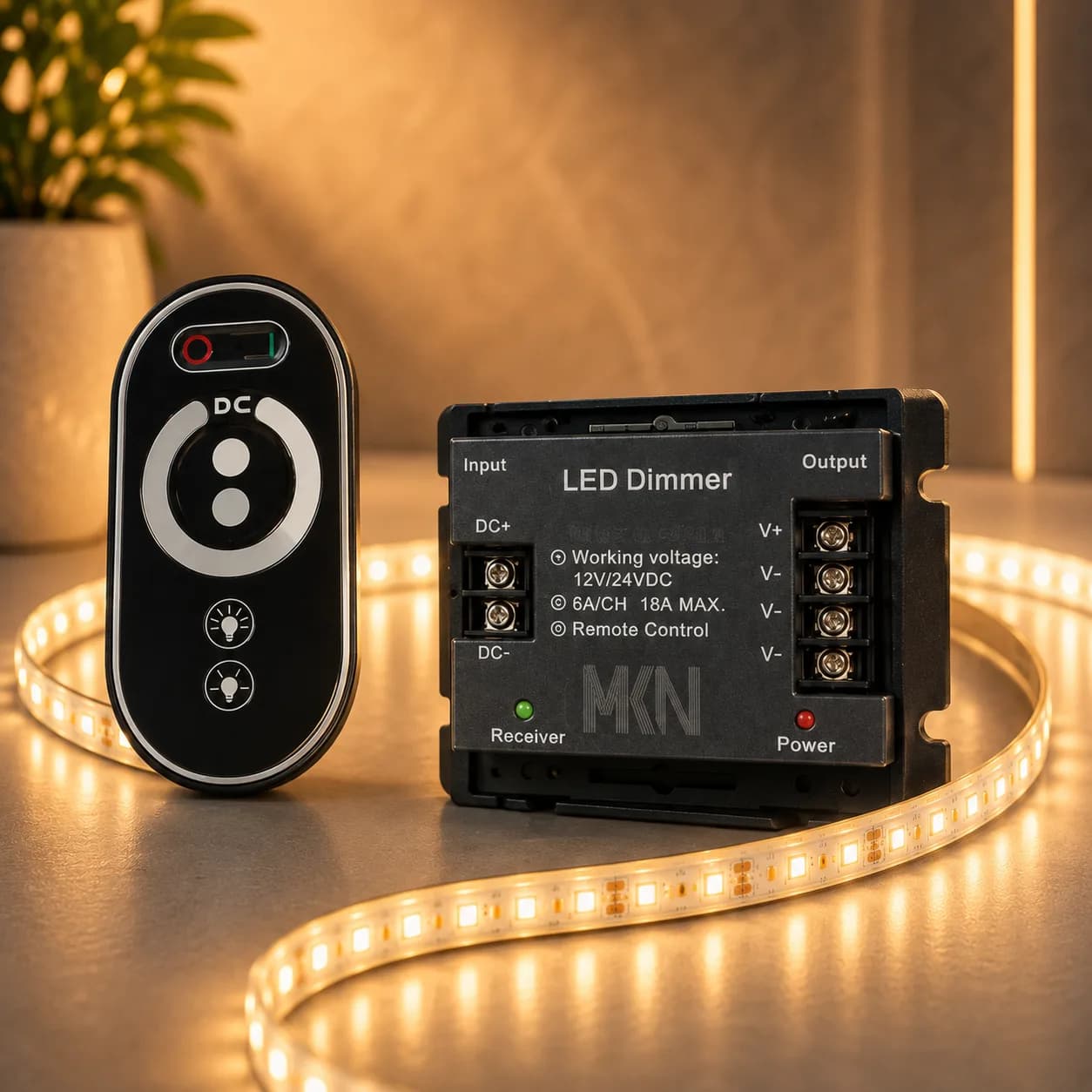 LED Brightness Controller with Touch Remote