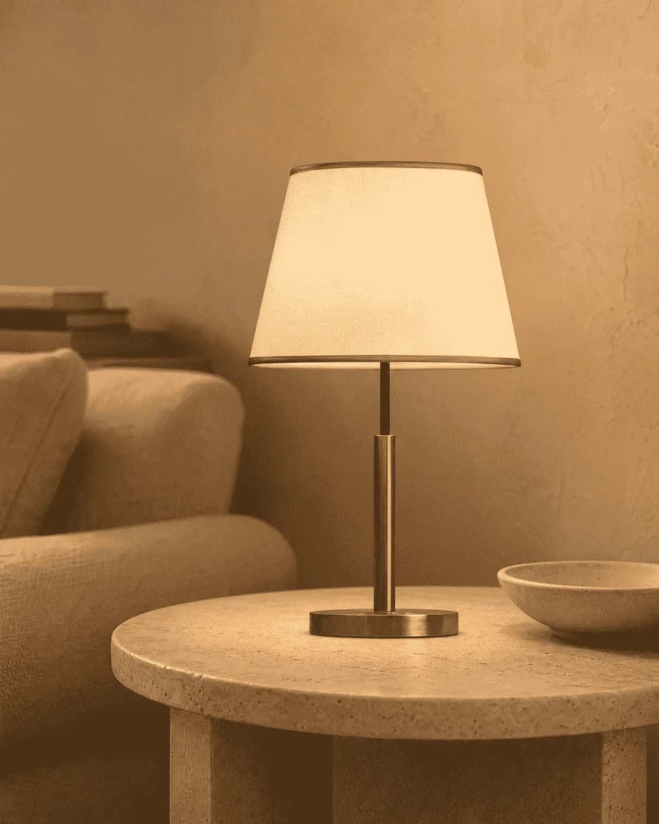 اباجورة طاولة لون ذهبي مودرن
