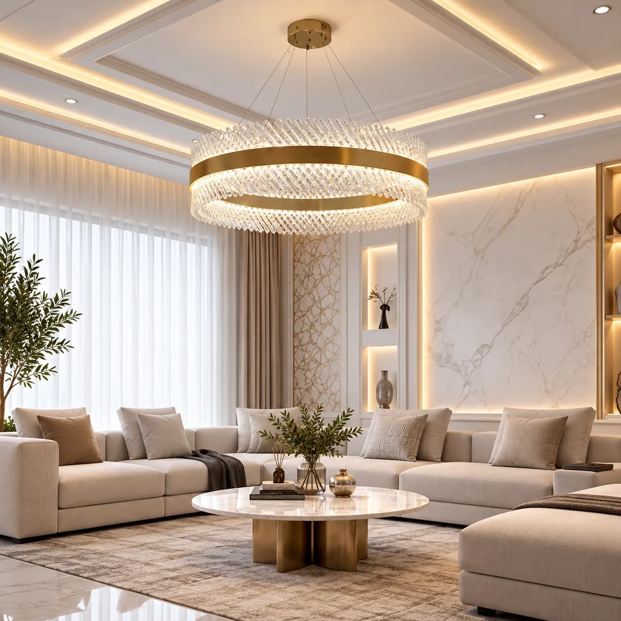 ثريا LED عصرية فاخرة