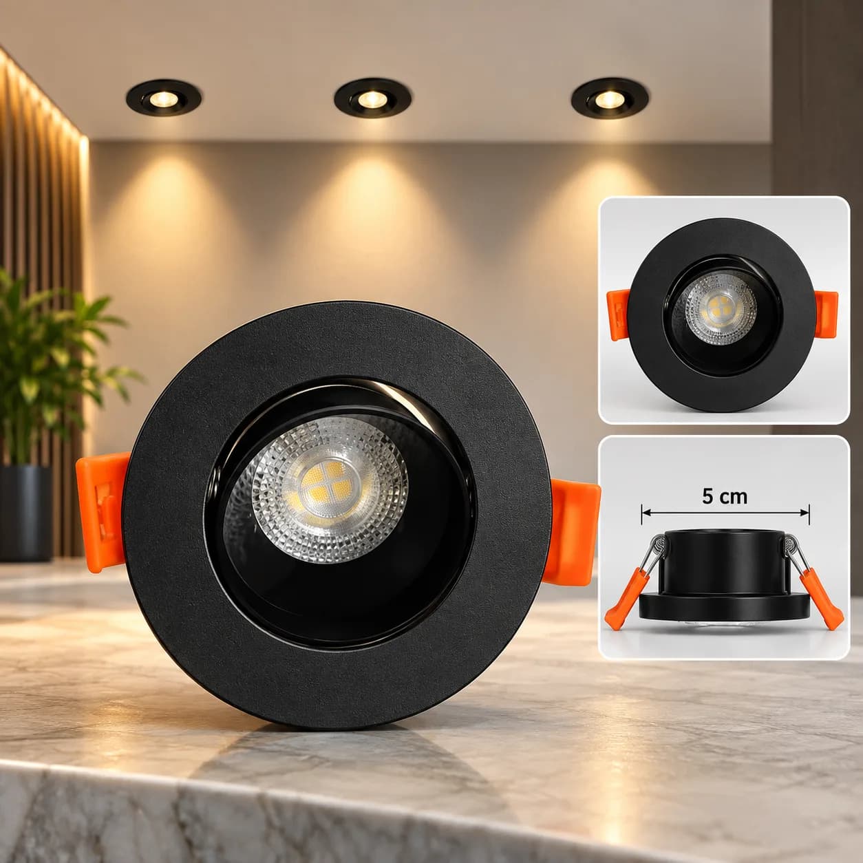 Round Ceiling Spotlight Frame 5cm