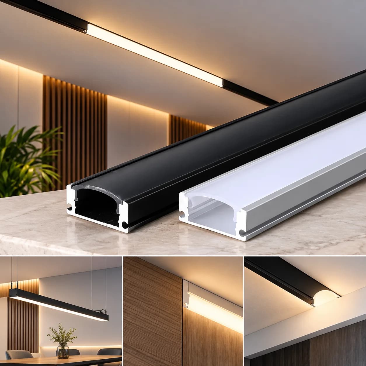 Aluminum LED Profile 1707 Flangeless