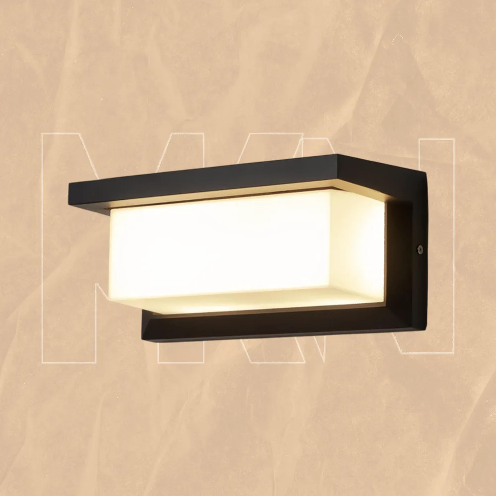مصباح جداري LED صندوقي أسود