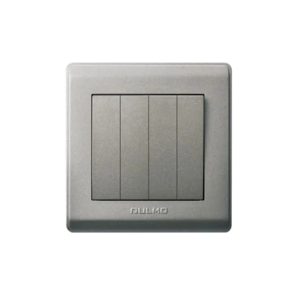 Four Gang Lighting Switch 16A Grey by AULMO