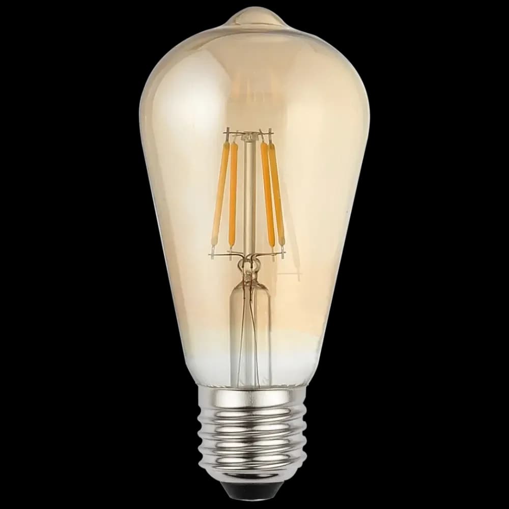 LED Pear Bulb with Warm Amber Glow E27 Base