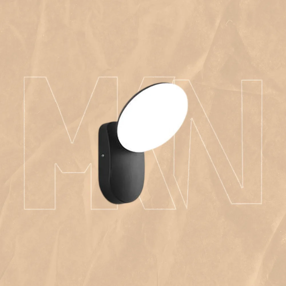 أبليك جداري LED موجّه أسود
