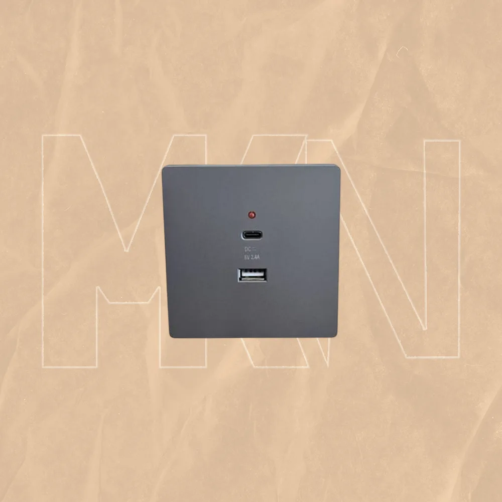 فيش USB وTYPE-C فضي 5 فولت من MKN