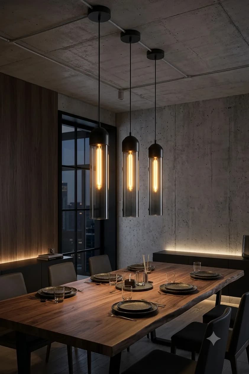 Single Black Pendant Light