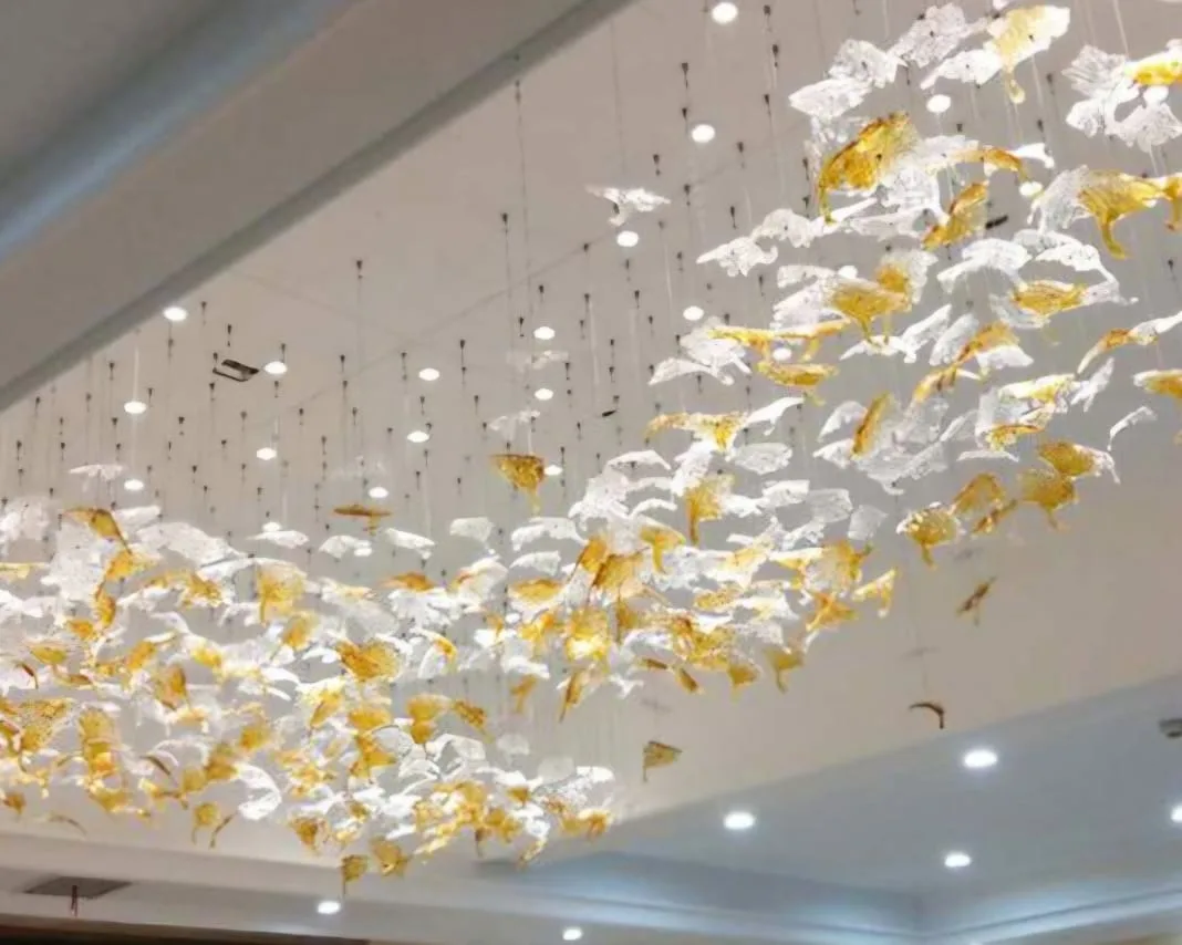Duck-Foot Glass Lampshade